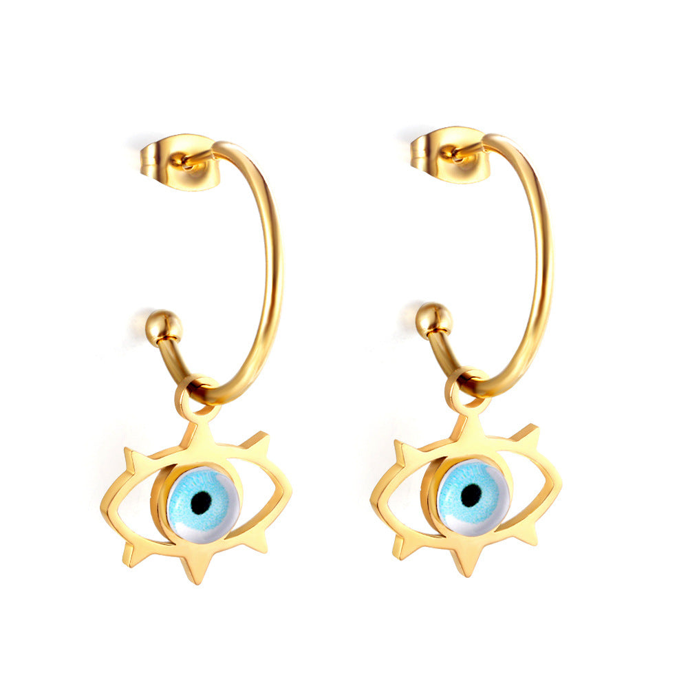 Pendientes De Acero Inoxidable De Ojo De Diablo al por mayor
